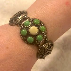 Lucky Brand Boho Bracelet Silver-Tone Medallions 8.5”